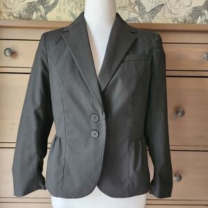 New York & Company Women's Black Pinstripe Blazer